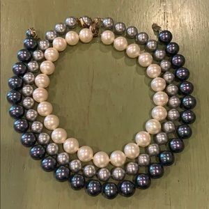 Set of Majorca Pearl necklaces